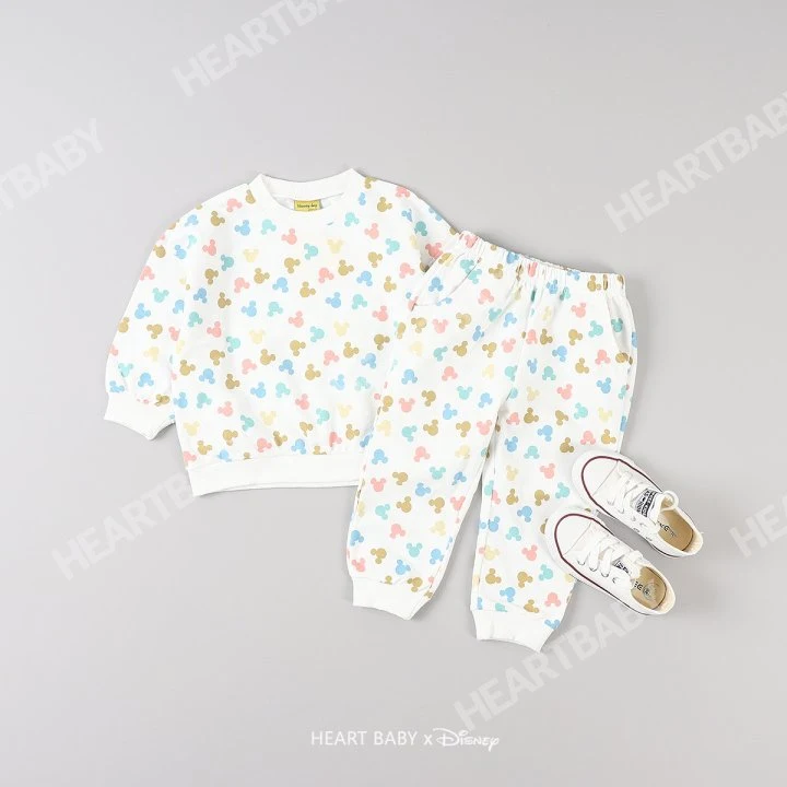 Heart Baby - Korean Children Fashion - #Kfashion4kids - Round M Top Bottom Set - 9