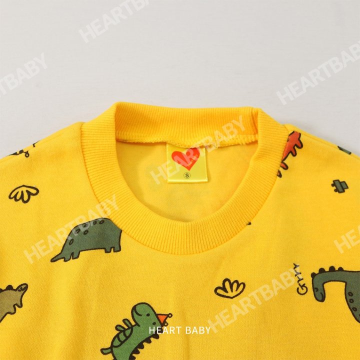 Heart Baby - Korean Children Fashion - #childofig - Dino Top Bottom Set - 9