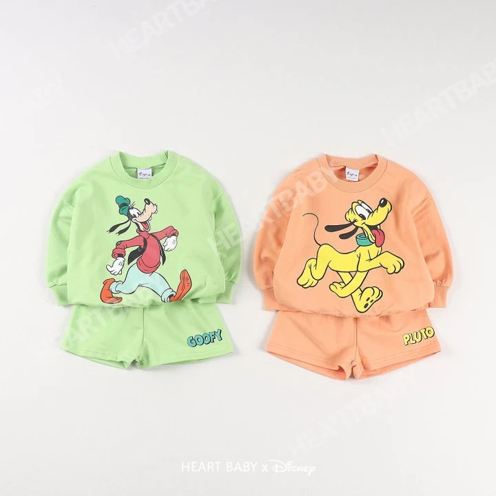 Heart Baby - Korean Children Fashion - #childofig - M Friends Shorts Top Bottom Set - 3