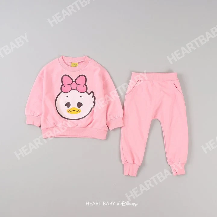 Heart Baby - Korean Children Fashion - #childofig - M Friends Face Top Bottom Set - 10