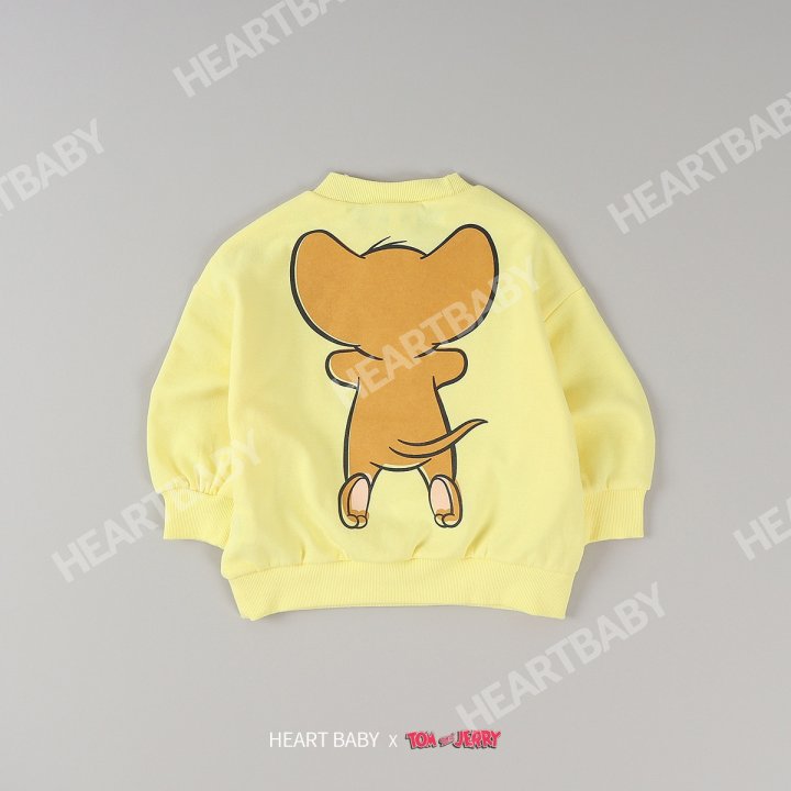 Heart Baby - Korean Children Fashion - #childrensboutique - Tom Jerry Peekaboo Top Bottom Set - 7