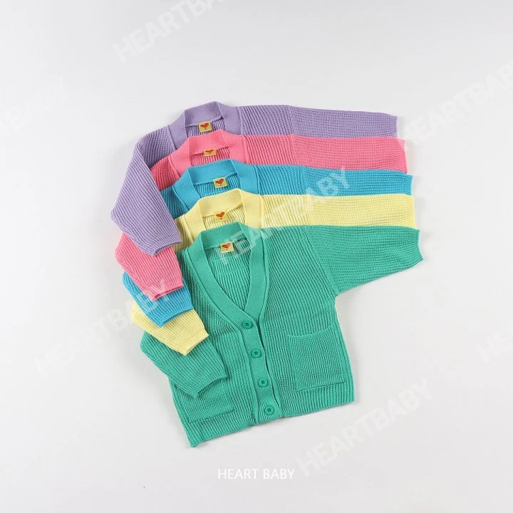 Heart Baby - Korean Children Fashion - #designkidswear - Cotton Candy Knit Cardigan - 5