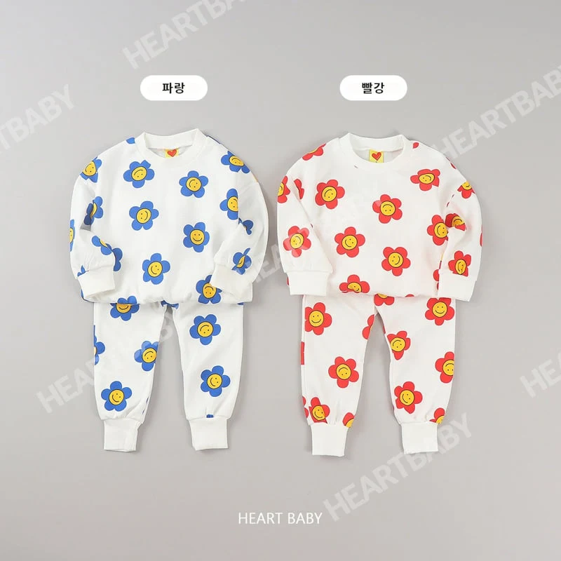 Heart Baby - Korean Children Fashion - #fashionkids - Daisy Top Bottom Set