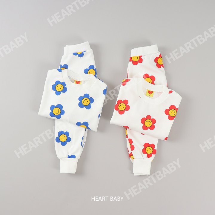 Heart Baby - Korean Children Fashion - #kidsshorts - Daisy Top Bottom Set - 2