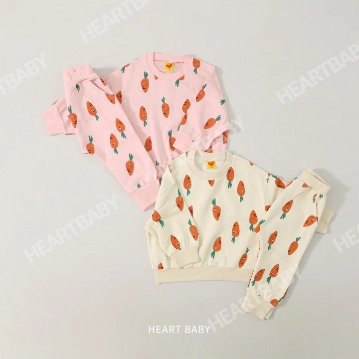 Heart Baby - Korean Children Fashion - #kidzfashiontrend - Carrot Top Bottom Set - 2