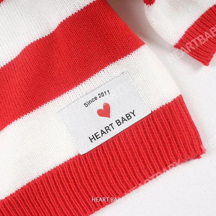 Heart Baby - Korean Children Fashion - #kidzfashiontrend - Stripe Knit Tee - 9