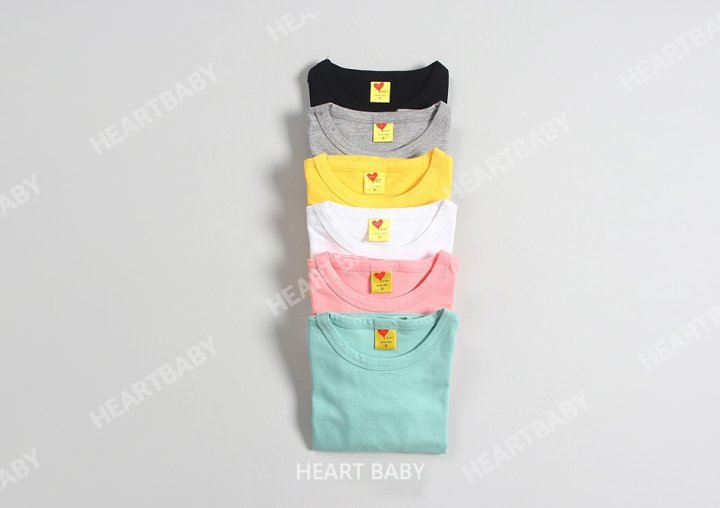 Heart Baby - Korean Children Fashion - #kidzfashiontrend - Heart Color Tee - 5