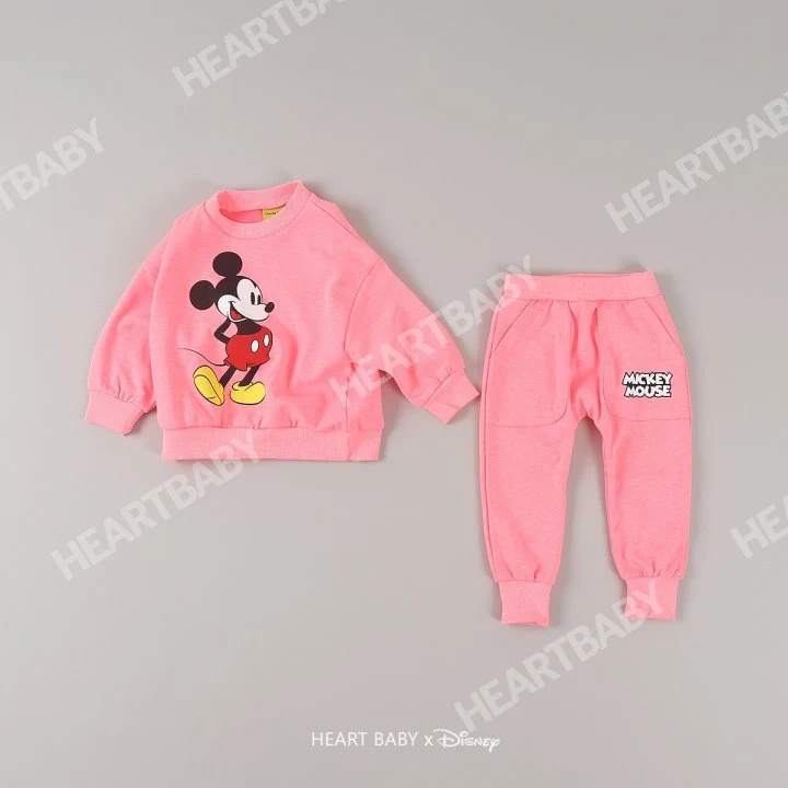 Heart Baby - Korean Children Fashion - #kidzfashiontrend - Neon M Top Bottom Set - 9