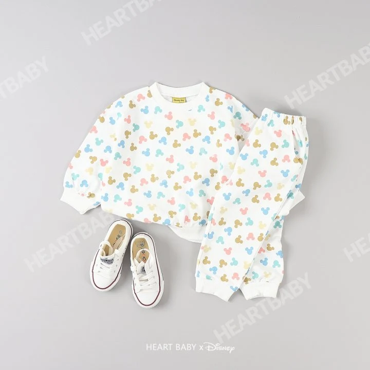 Heart Baby - Korean Children Fashion - #kidzfashiontrend - Round M Top Bottom Set - 8