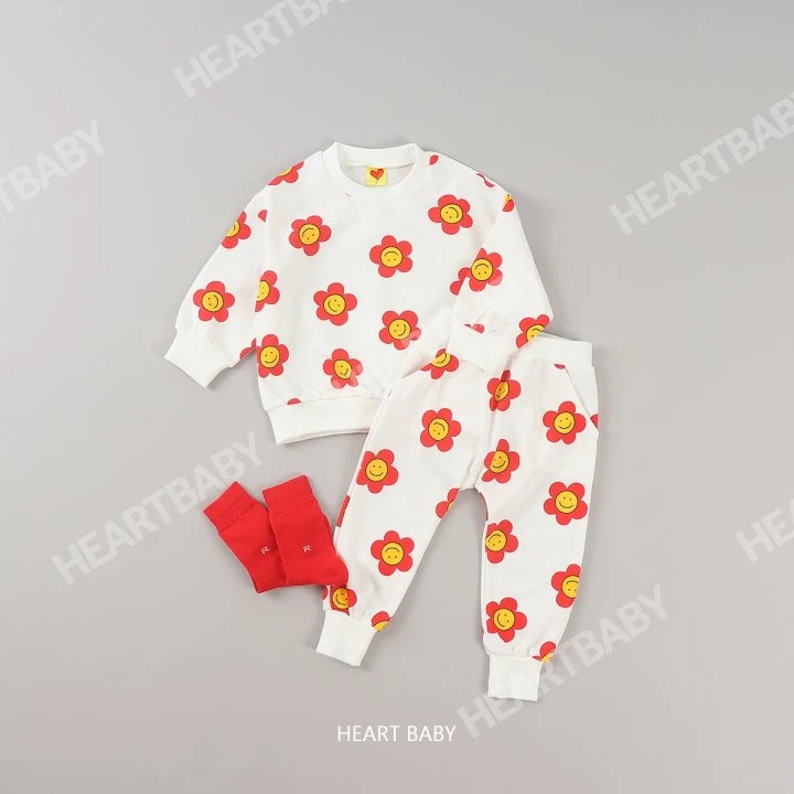 Heart Baby - Korean Children Fashion - #littlefashionista - Daisy Top Bottom Set - 6