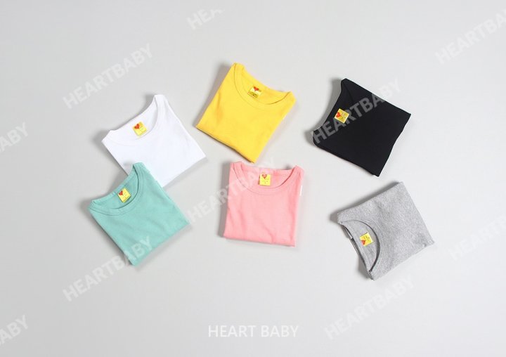 Heart Baby - Korean Children Fashion - #littlefashionista - Heart Color Tee - 7