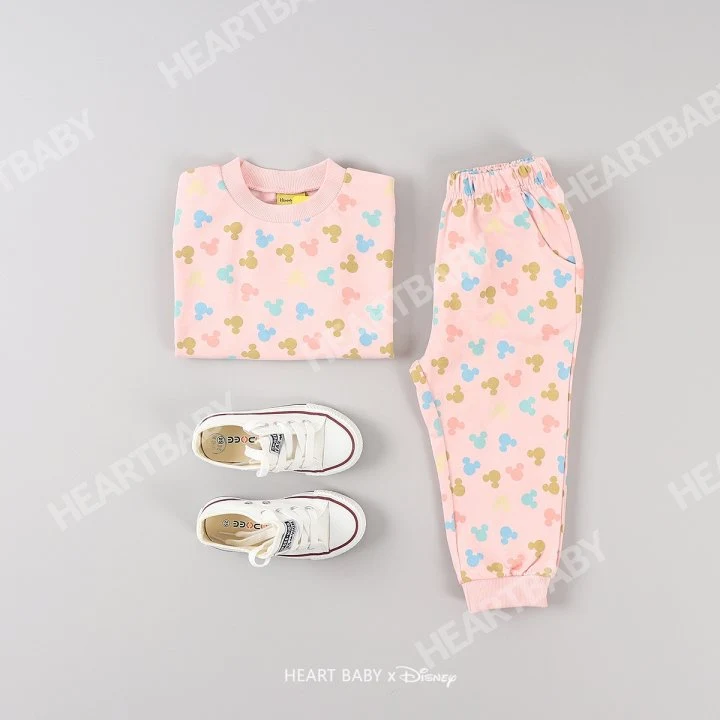 Heart Baby - Korean Children Fashion - #littlefashionista - Round M Top Bottom Set - 10