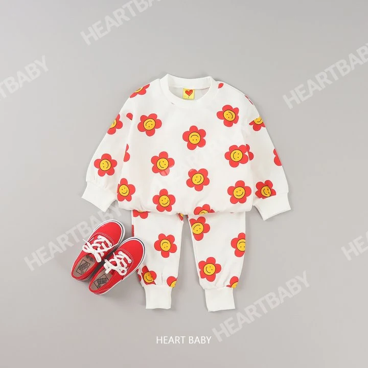 Heart Baby - Korean Children Fashion - #magicofchildhood - Daisy Top Bottom Set - 7