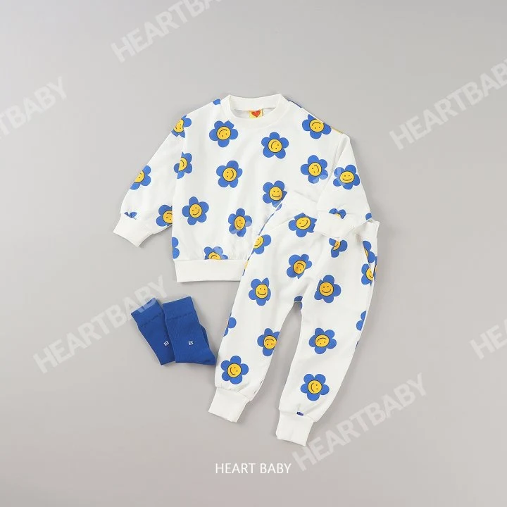 Heart Baby - Korean Children Fashion - #minifashionista - Daisy Top Bottom Set - 8