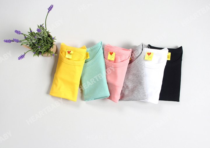 Heart Baby - Korean Children Fashion - #minifashionista - Heart Color Tee - 9