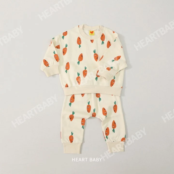 Heart Baby - Korean Children Fashion - #todddlerfashion - Carrot Top Bottom Set - 8