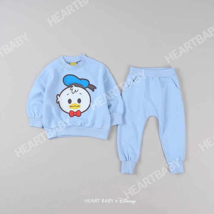 Heart Baby - Korean Children Fashion - #toddlerclothing - M Friends Face Top Bottom Set - 8