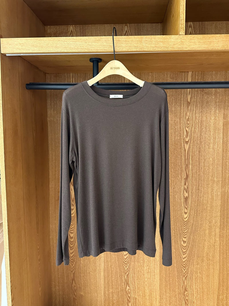 Hiyann - Korean Women Fashion - #shopsmall - Tencel Basic Tee - 7