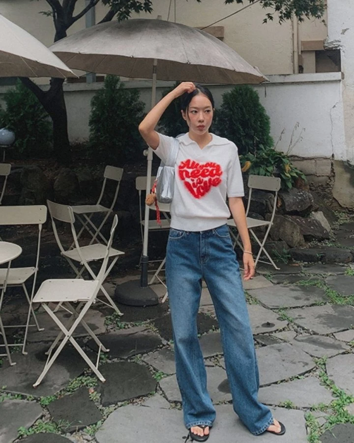 I'm here - Korean Women Fashion - #restrostyle - Brush Bootscut Denim Pants - 4