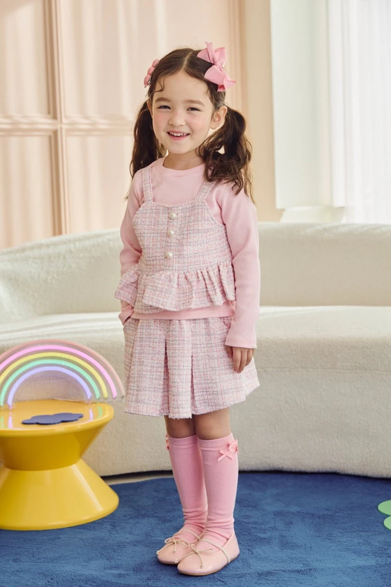 Jazz - Korean Children Fashion - #Kfashion4kids - Tweed Double Blouse - 5