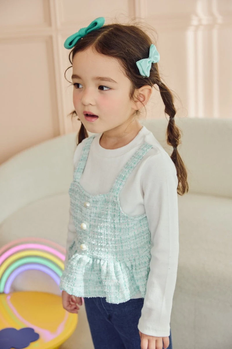 Jazz - Korean Children Fashion - #childrensboutique - Tweed Double Blouse - 12