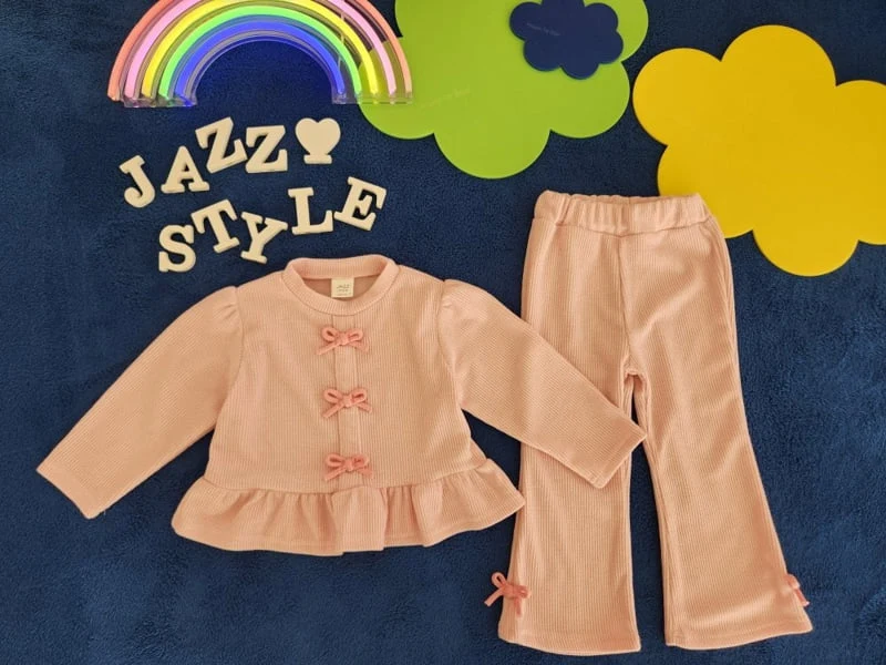 Jazz - Korean Children Fashion - #designkidswear - Ribbon Top Bottom Set - 11