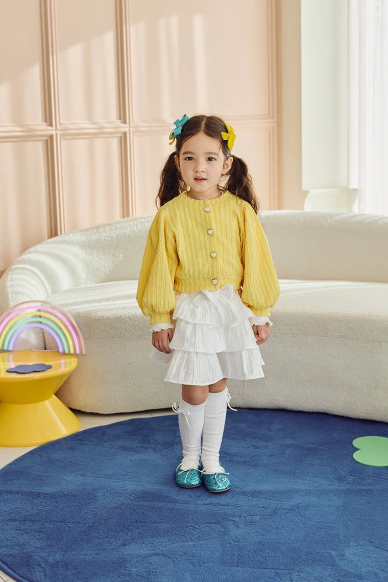 Jazz - Korean Children Fashion - #designkidswear - Daisy Jacquard Cardigan