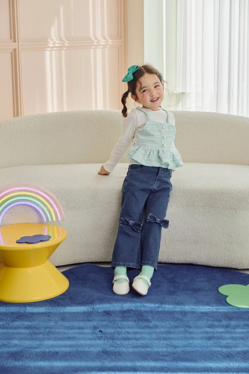 Jazz - Korean Children Fashion - #discoveringself - Ribbon Span Jeans - 10