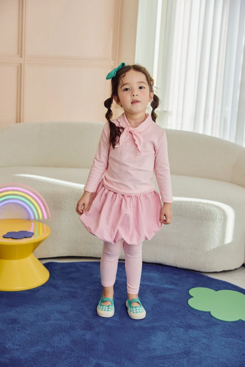 Jazz - Korean Children Fashion - #fashionkids - Balloon Mesh One-piece Ribbon Set - 7