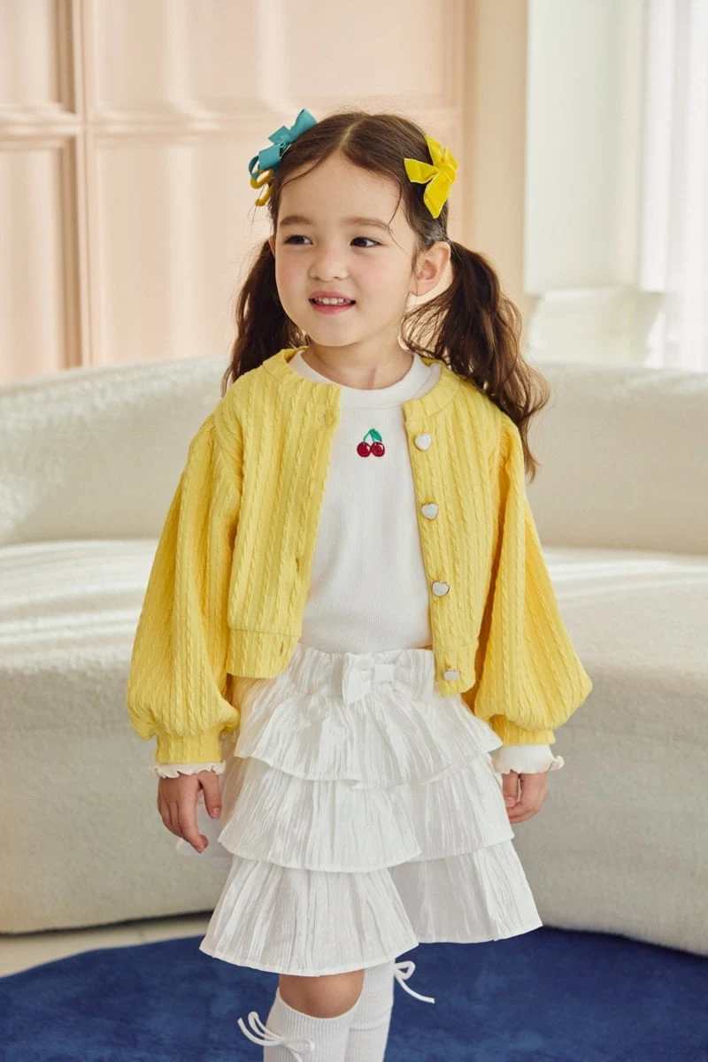 Jazz - Korean Children Fashion - #fashionkids - Daisy Jacquard Cardigan - 3