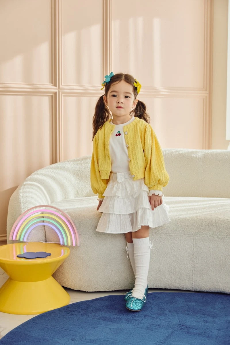 Jazz - Korean Children Fashion - #fashionkids - Daisy Jacquard Cardigan - 4