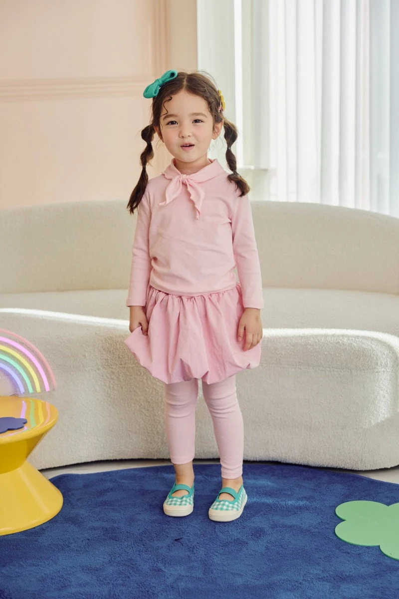 Jazz - Korean Children Fashion - #kidzfashiontrend - Balloon Mesh One-piece Ribbon Set - 10