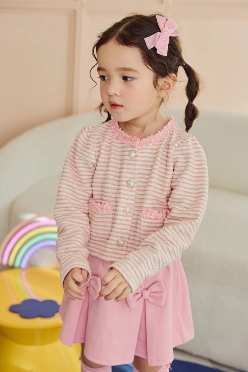 Jazz - Korean Children Fashion - #kidzfashiontrend - Coco Tweed Cardigan - 5