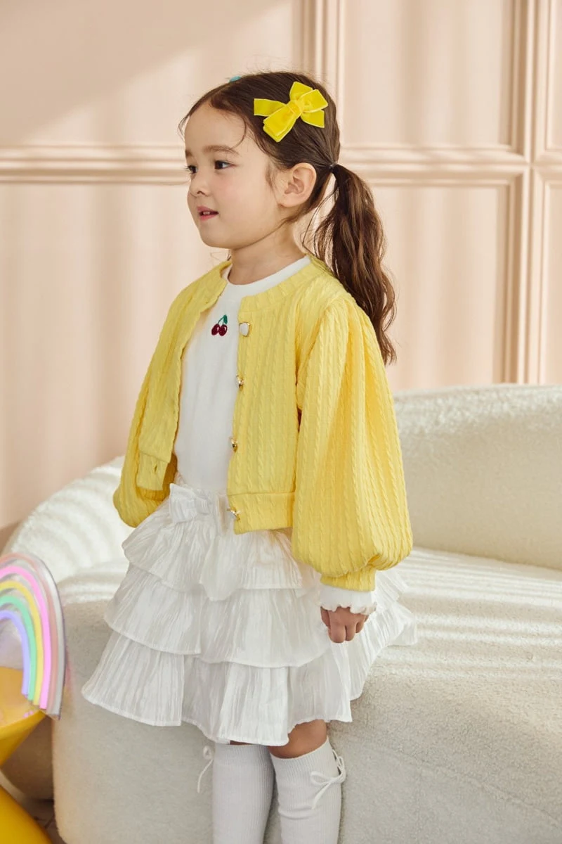 Jazz - Korean Children Fashion - #kidzfashiontrend - Daisy Jacquard Cardigan - 6