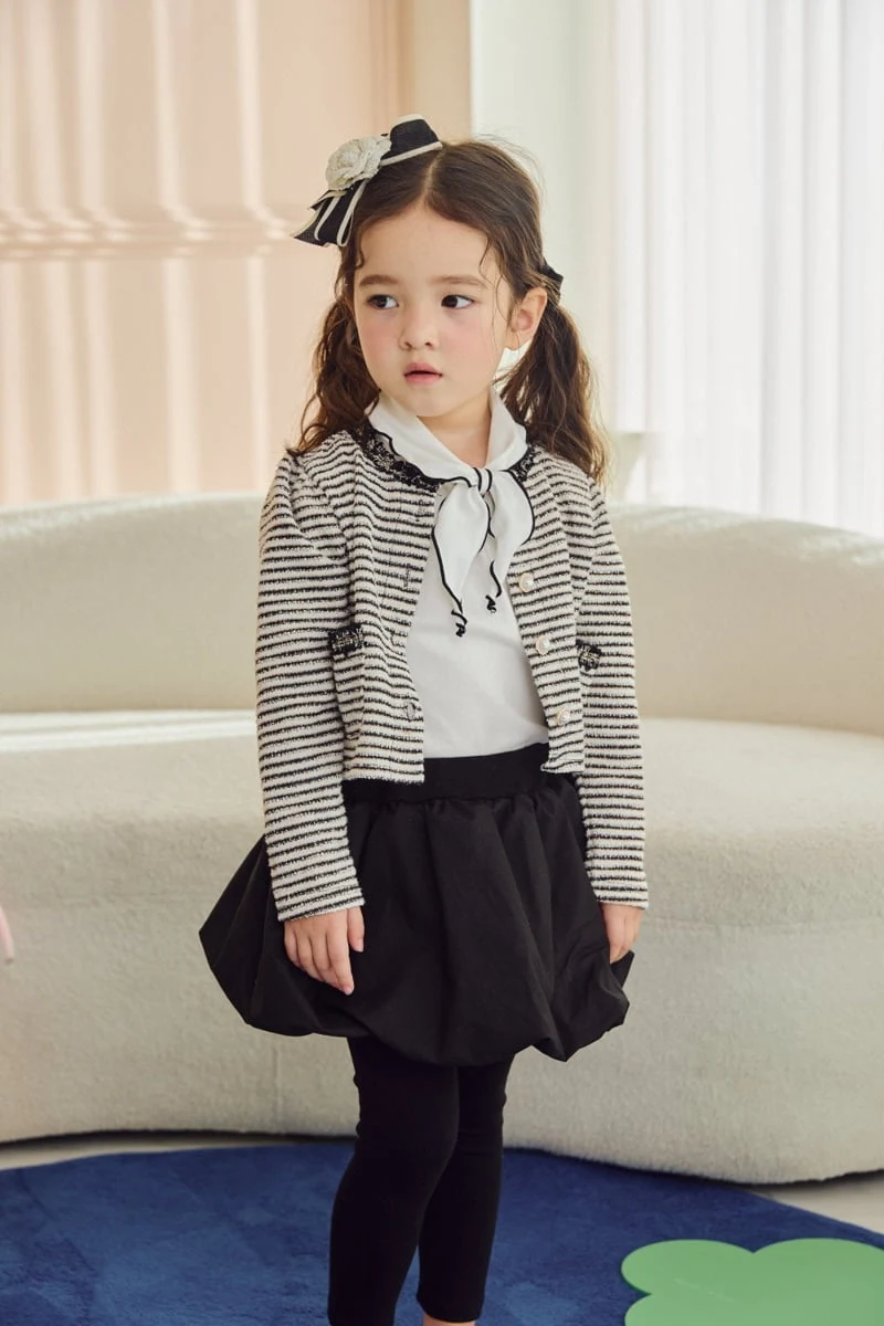 Jazz - Korean Children Fashion - #littlefashionista - Coco Tweed Cardigan - 7