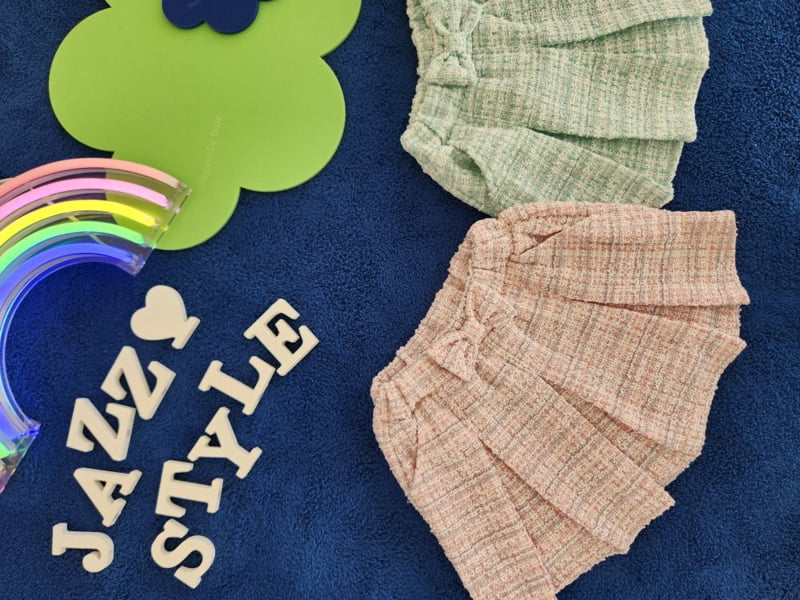 Jazz - Korean Children Fashion - #magicofchildhood - Tweed Ribbon Skirt Pants - 10