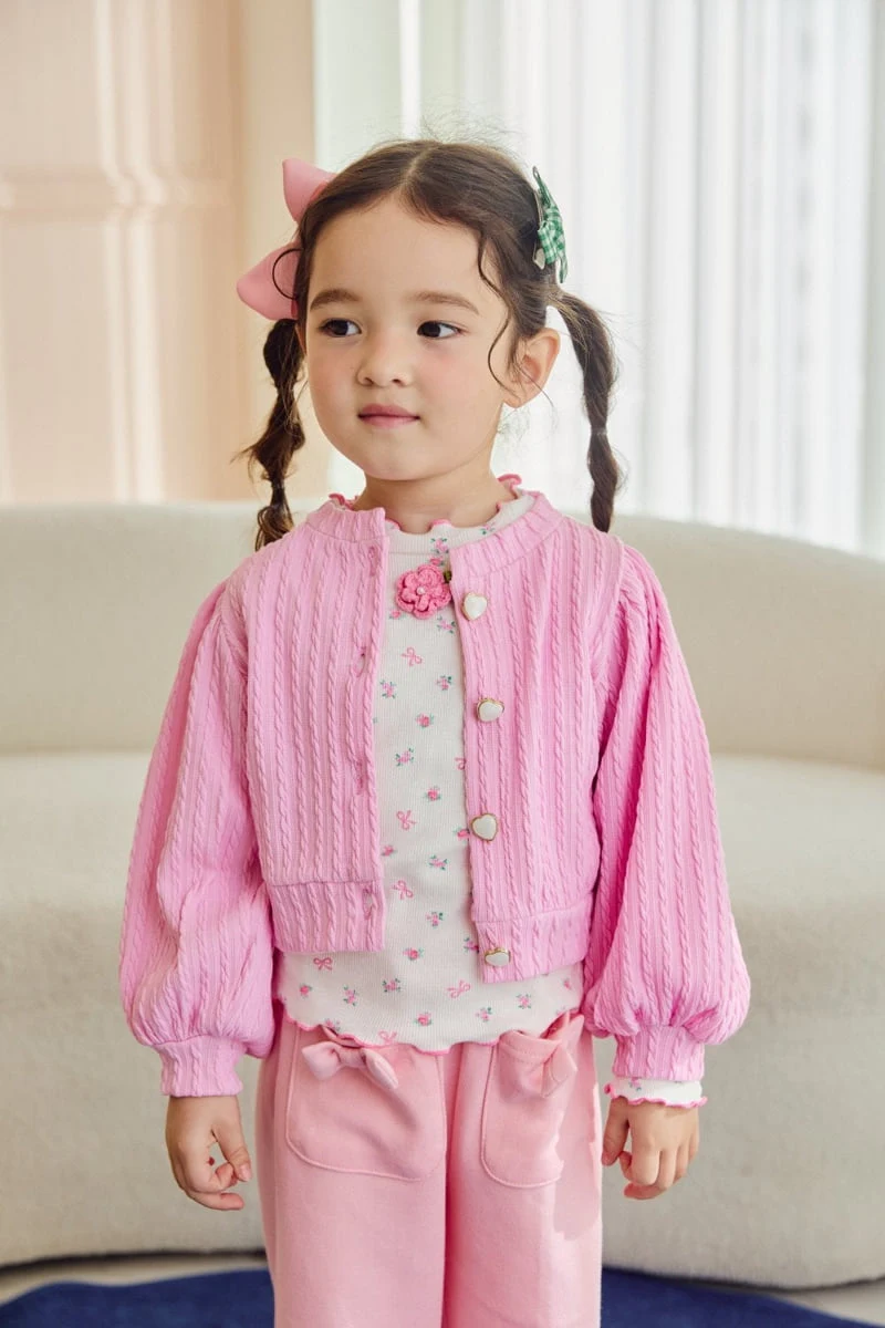 Jazz - Korean Children Fashion - #magicofchildhood - Daisy Jacquard Cardigan - 9