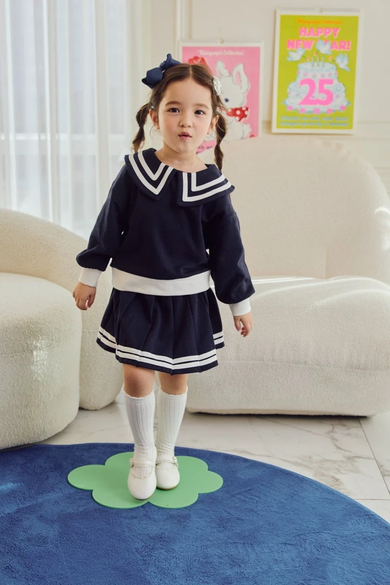 Jazz - Korean Children Fashion - #minifashionista - Sarah Wrinkled Top Bottom Set - 3