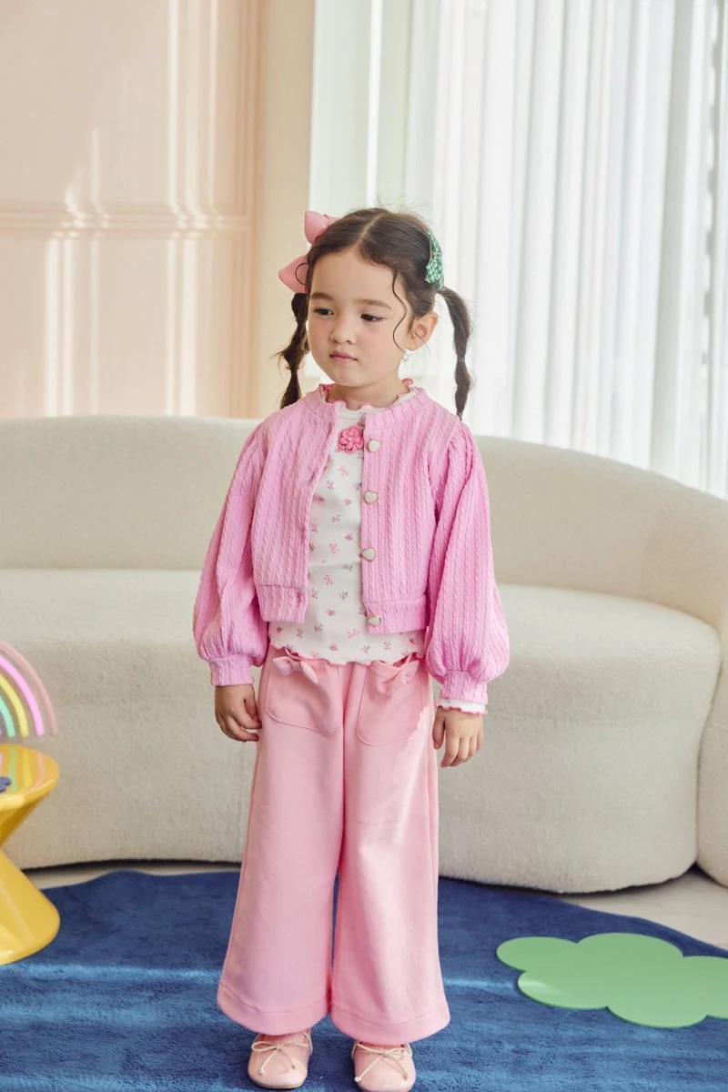 Jazz - Korean Children Fashion - #todddlerfashion - Daisy Jacquard Cardigan - 12