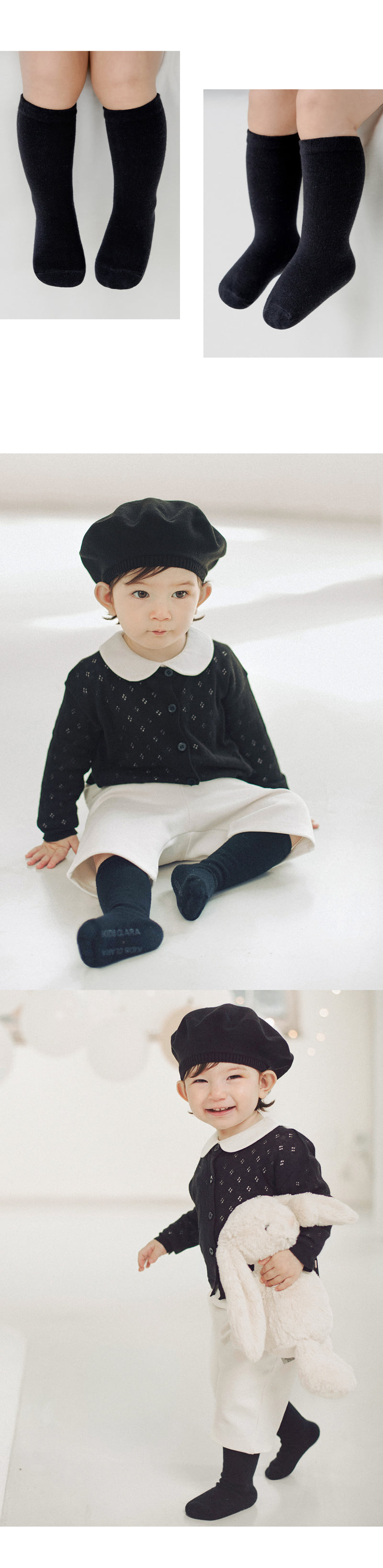 Kids Clara - Korean Baby Fashion - #babyclothing - Mono Knee Socks (set of 5) - 5