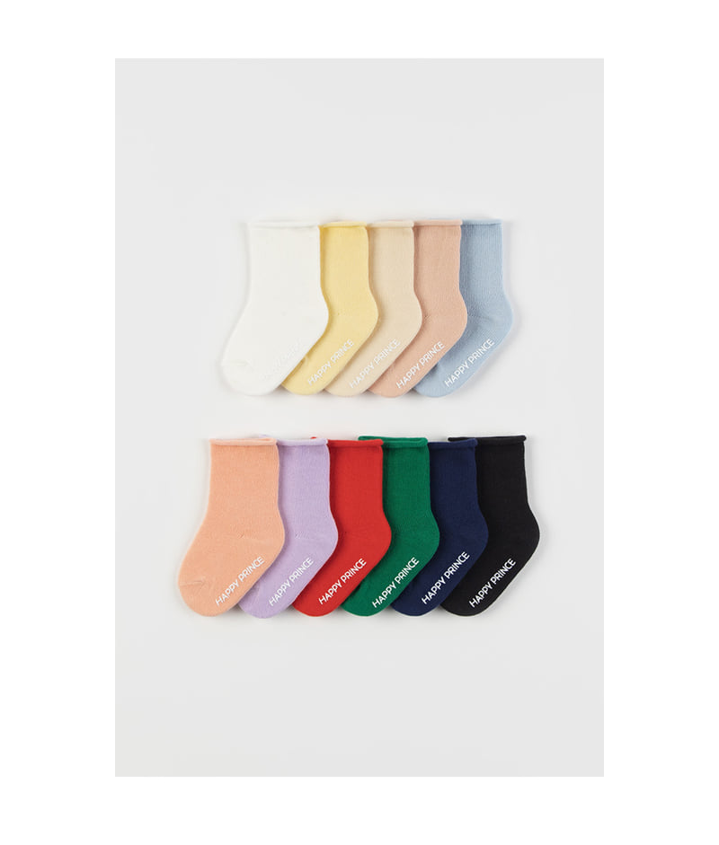 Kids Clara - Korean Baby Fashion - #onlinebabyshop - Joy Rolling Baby Socks (set of 5) - 5