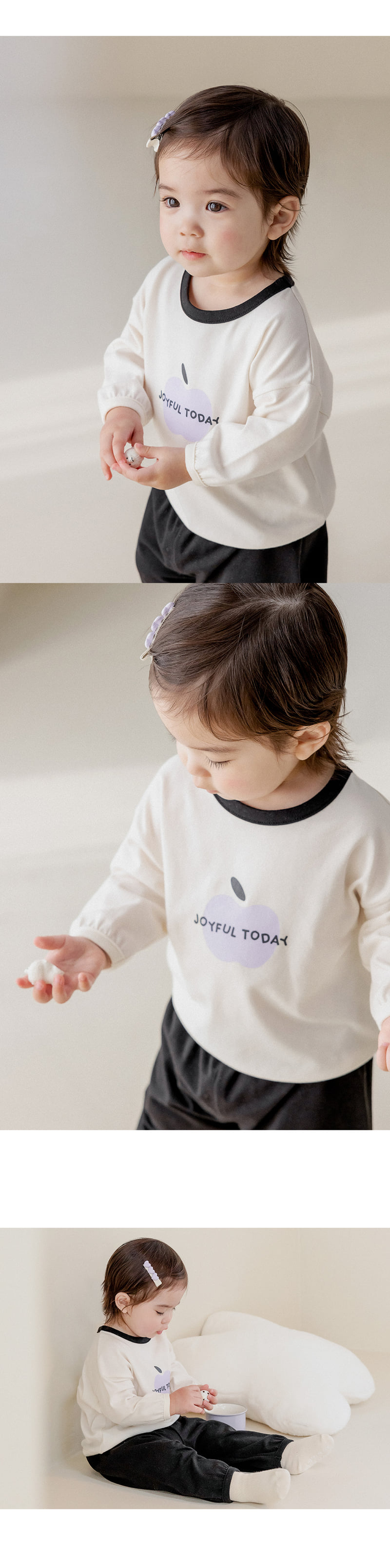 Kids Clara - Korean Baby Fashion - #smilingbaby - Happy Moment Baby Lounge Wear - 3