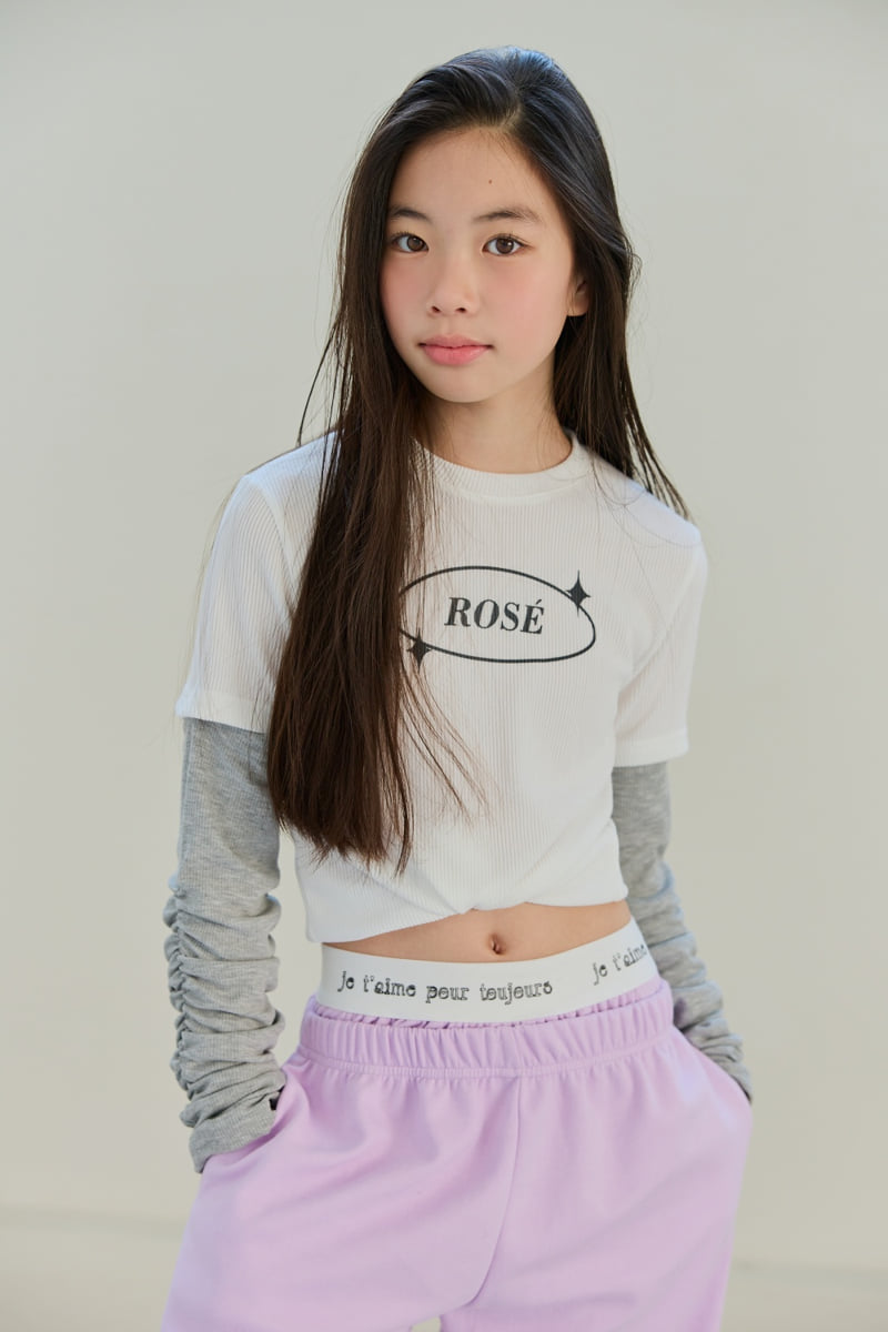 Lilas - Korean Children Fashion - #Kfashion4kids - Rose Arm Warmer Tee