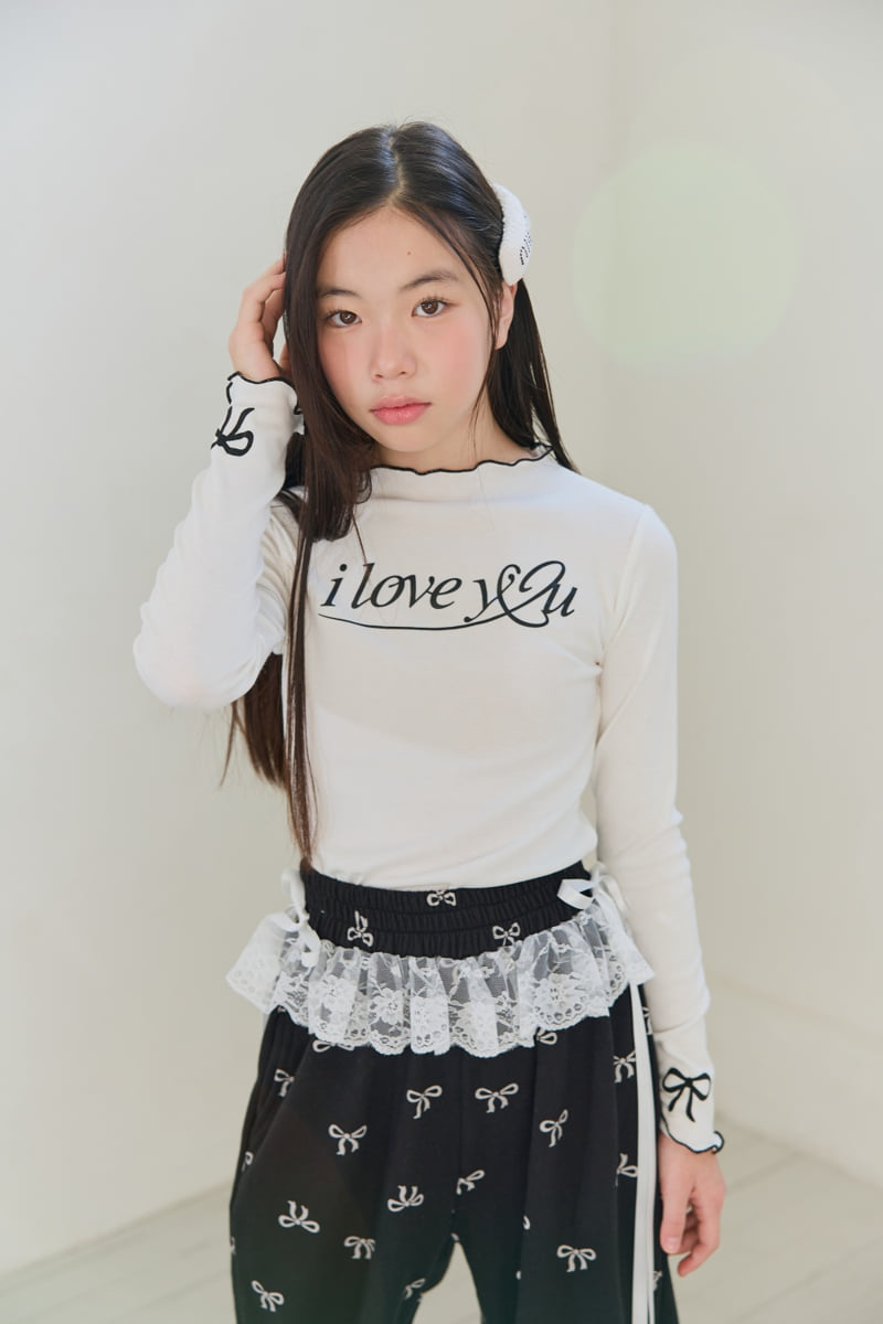 Lilas - Korean Children Fashion - #childofig - Love Wave Tee