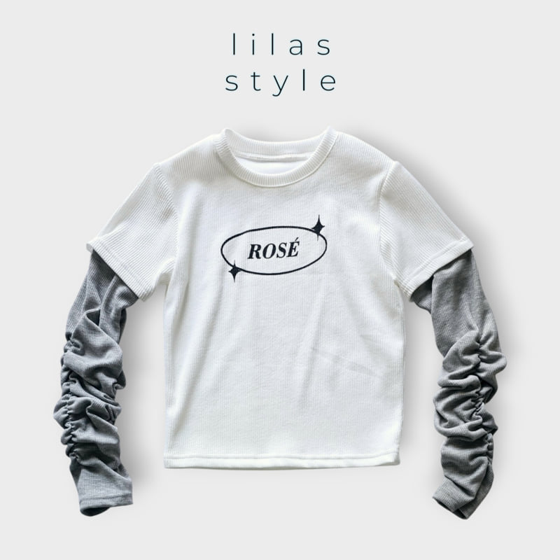 Lilas - Korean Children Fashion - #designkidswear - Rose Arm Warmer Tee - 11