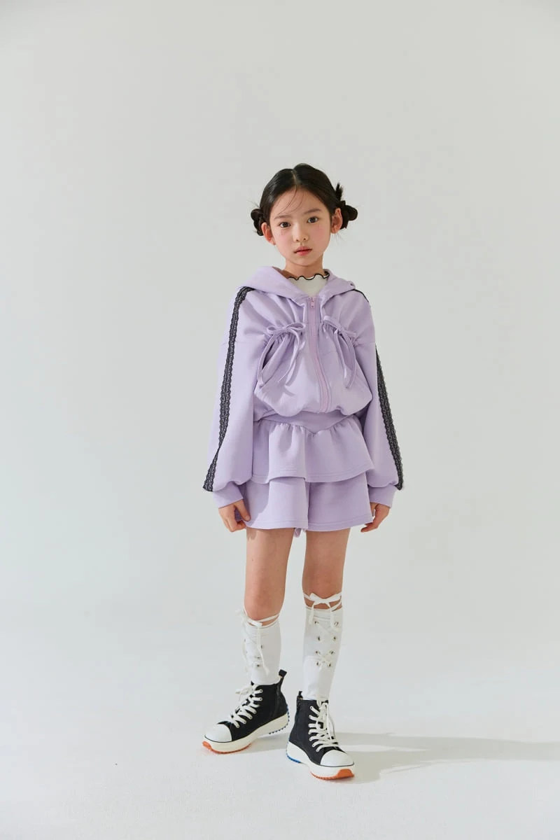 Lilas - Korean Children Fashion - #kidsshorts - Tiffany Zip-up Jacket - 3