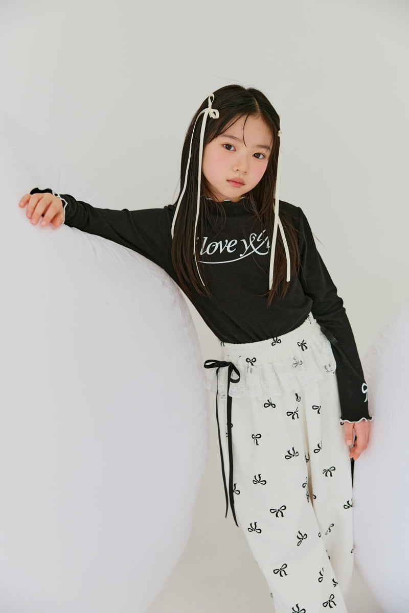 Lilas - Korean Children Fashion - #kidsshorts - Love Wave Tee - 7