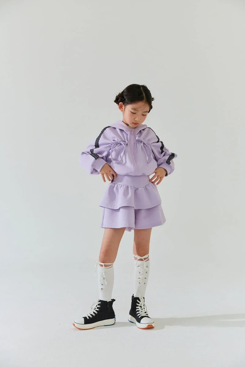 Lilas - Korean Children Fashion - #kidsshorts - Tiffany Zip-up Jacket - 4