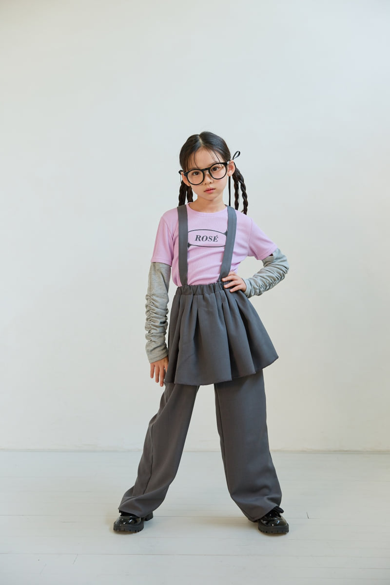 Lilas - Korean Children Fashion - #kidzfashiontrend - Rose Overalls