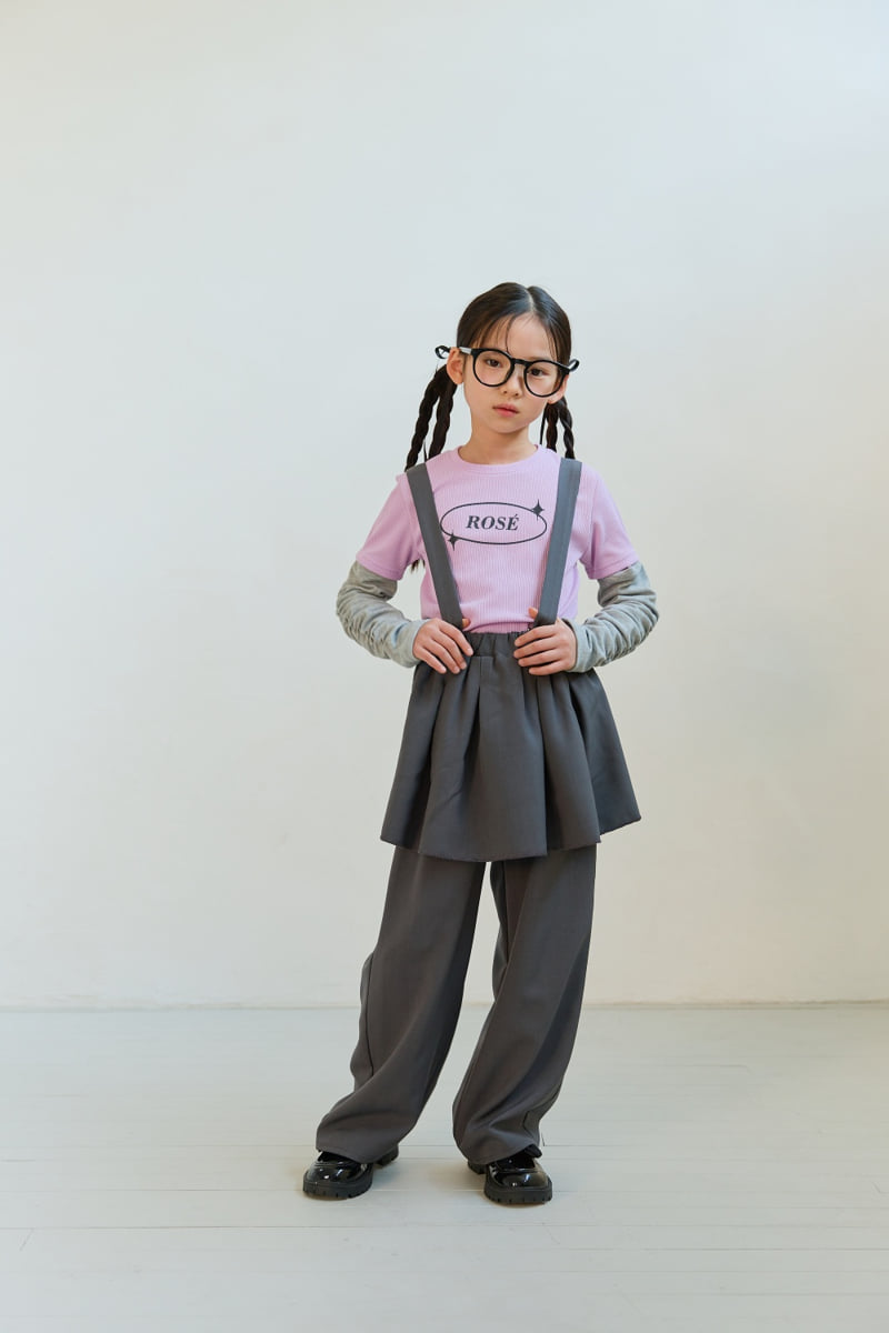 Lilas - Korean Children Fashion - #littlefashionista - Rose Overalls - 4